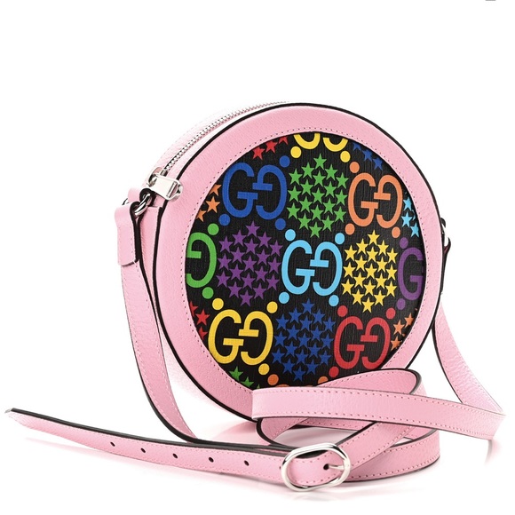 $2,250 GUCCI New GG Psychedelic Round Shoulder Bag GG Logo multicolored pink - Picture 6 of 17